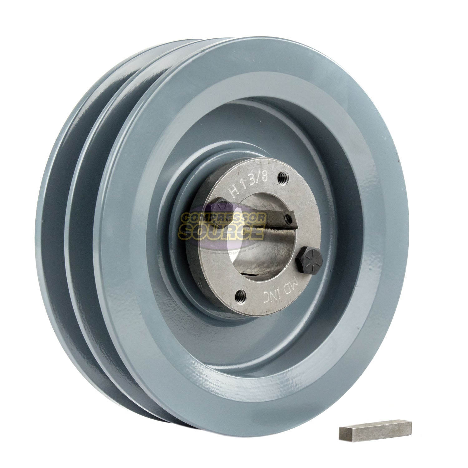 6.25" Double Groove B Section 5L Sheave with 1-3/8" (1.375") H-Style Split Taper Bushing - 2BK65H