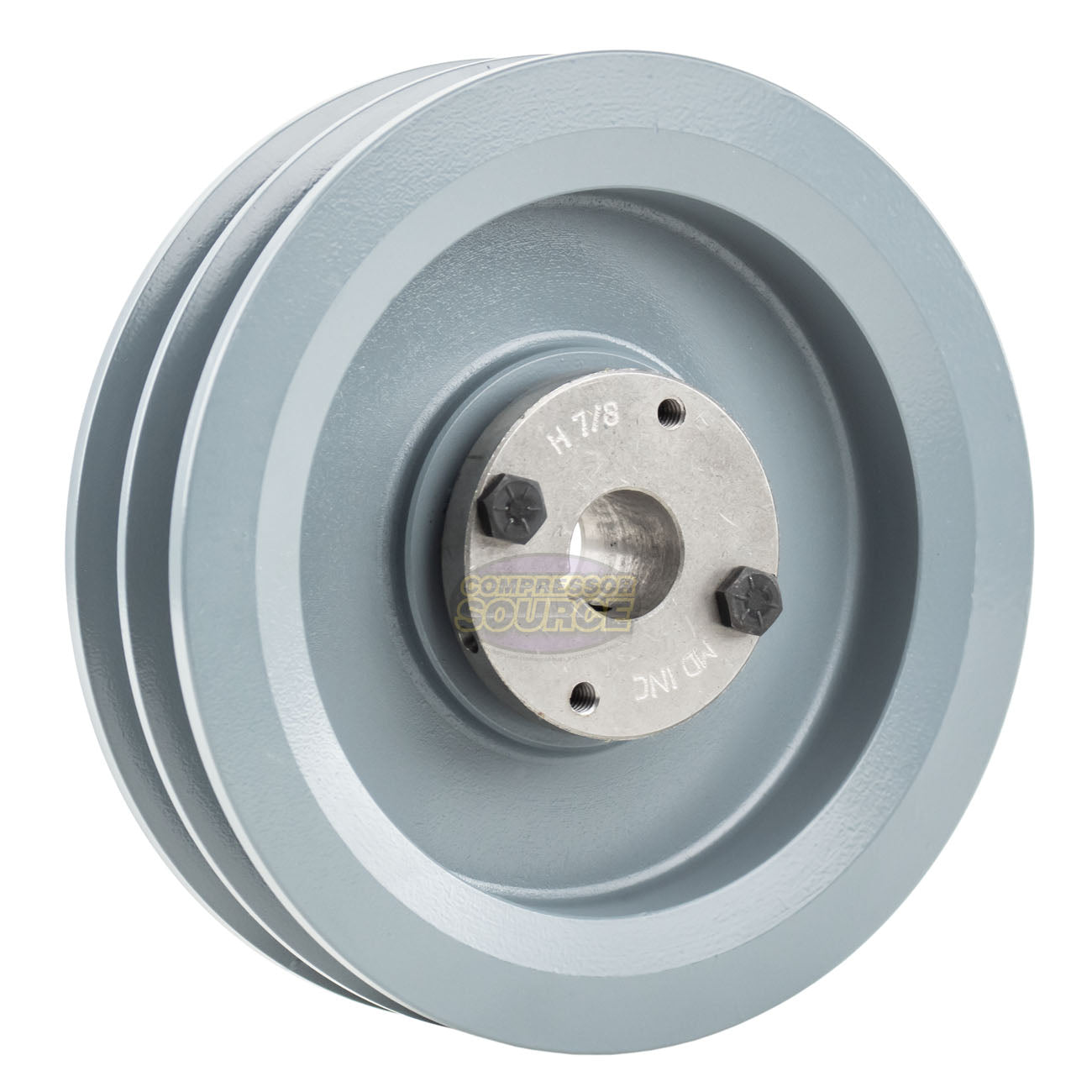 6.75" Double Groove B Section 5L Sheave with 7/8" (0.875") H-Style Split Taper Bushing - 2BK70H