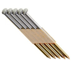 Grip Rite 3-1/4"x .131", 30 Degree Paper Tape Offset Round Head Nails, Hot Galvanized, Smooth Shank, (4,000/Carton), #GSP12ZHGH4