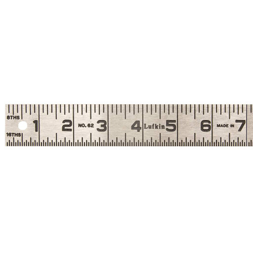 Lufkin No. 62 & 60 Steel Rule, 2' x 1-1/4"