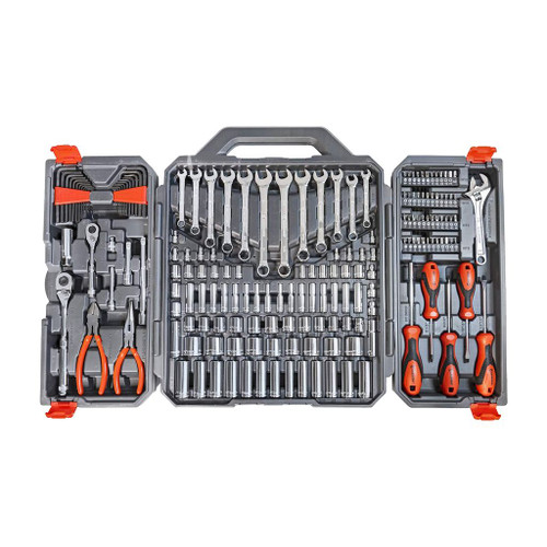 Crescent 180-Piece 1/4" and 3/8" Drive 6 Point SAE/Metric Professional Tool Set