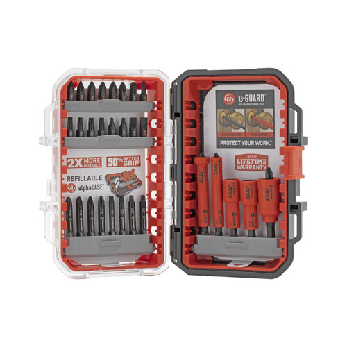 Crescent u-GUARD alphaCASE Impact Driver Bit Set, 30-Piece