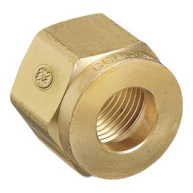 Western Enterprises Regulator Inlet Nuts, Air, Brass, CGA-346, 1 EA, #142
