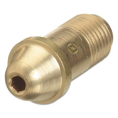 Western Enterprises Cylinder Adapter Nipples, 500 psig, Brass, 7/16 in - 20, 1 EA, #3053