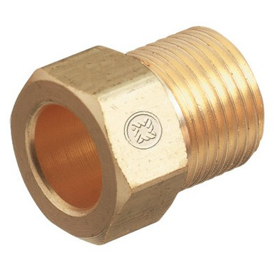 Western Enterprises Inert Arc Nuts, Brass, Hex, B-Size, 5/8 in - 18, Air/Water, 1 EA, #AW7