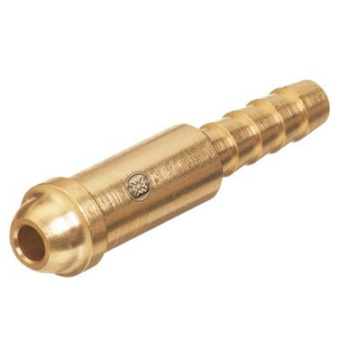 Western Enterprises Inert Arc Nipples, 200 PSIG, Brass, 2 7/32 in, 1/4 in Hose ID, 1 EA, #AW17