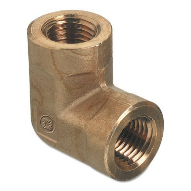 Western Enterprises Pipe Thread Elbows, Connector, 1,000 PSIG, Brass, 1/4 in (NPT), 10 EA, #BEL44LP
