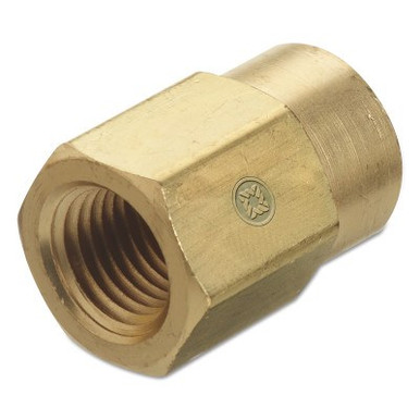 Western Enterprises Pipe Thread Reducer Couplings, Connector, Brass, 1/4 in (NPT); 3/8 in (NPT), 1 EA, #BF64HP