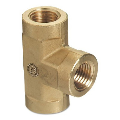 Western Enterprises Pipe Thread Tees, Connector, 3,000 PSIG, Brass, 3/8 in (NPT), 10/BX, #BFT6HP