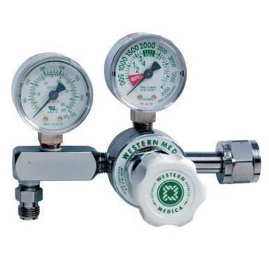 Western Enterprises M1 Series Pressure Gauge Regulator, Oxygen, 4000 psi Inlet Pressure, 1 EA, #M1540PG
