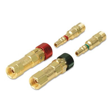 Western Enterprises Quick Connects Torch to Hose Set, Brass, Oxygen/Fuel Gas, 1 EA, #QDB40