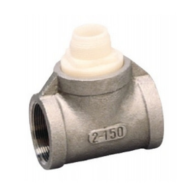 GF Signet CR4T010-CPVC 316SS Threaded Tee With CPVC Insert, 1.0'' NPT
