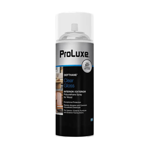 ProLuxe Interior/Exterior Clear Polyurethane Spray For Wood & Metal, Gloss, 12.25 oz.