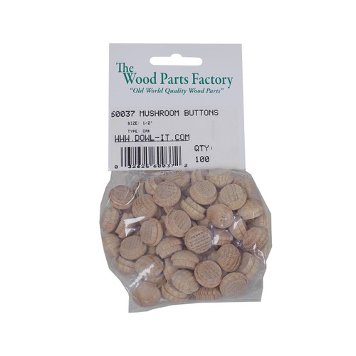 Dowl-It Screw Hole Buttons, Oak 1/2"