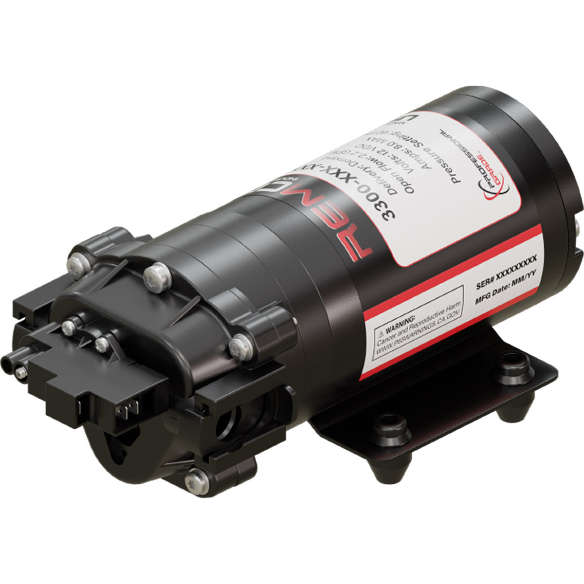 Remco 2.2 GPM 12V Spot Sprayer Pump - 3/8" FPT Port Kit, 2-Pin Connector