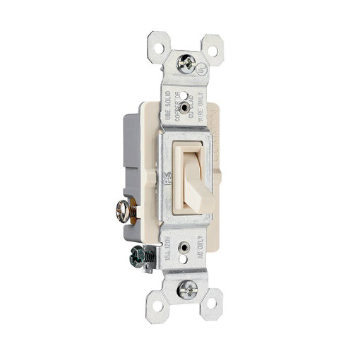 Pass & Seymour General-duty Quiet Switch, 3-way, Ivory
