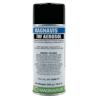 Magnaflux Magnavis 7HF BK Visible Magnetic Particle Wet Method Prepared Bath, 16oz Aerosol, 12 CN/CS, #1158078