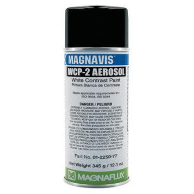 Magnaflux Magnavis WCP-2 Contrast Paint, 16 oz, Aerosol Can, White, 12 CN/CA, #1225078