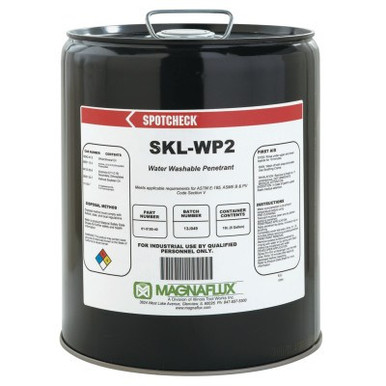 Magnaflux Spotcheck SKL-WP2 Water Washable Penetrants, Liquid Penetrant, Pail, 5 gal, 1 EA, #1519040