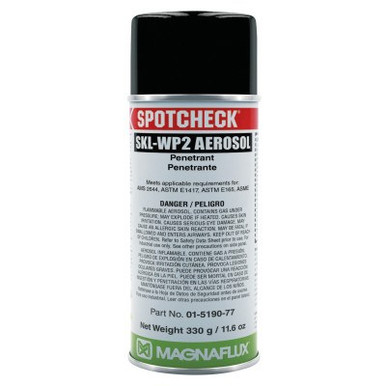 Magnaflux Spotcheck SKL-WP2 Water Washable Penetrant, Liquid, Aerosol Can, Red, 16 oz, 1 CA, #1519078