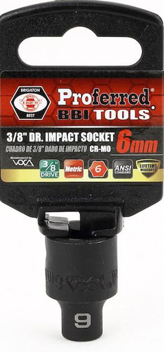 10 mm Impact 6 Point 3/8" Drive Metric Socket