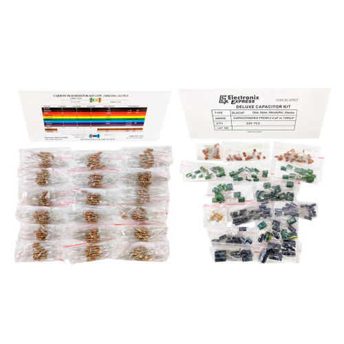 Electronix Express Resistor/Capacitor Kit, 575-Piece