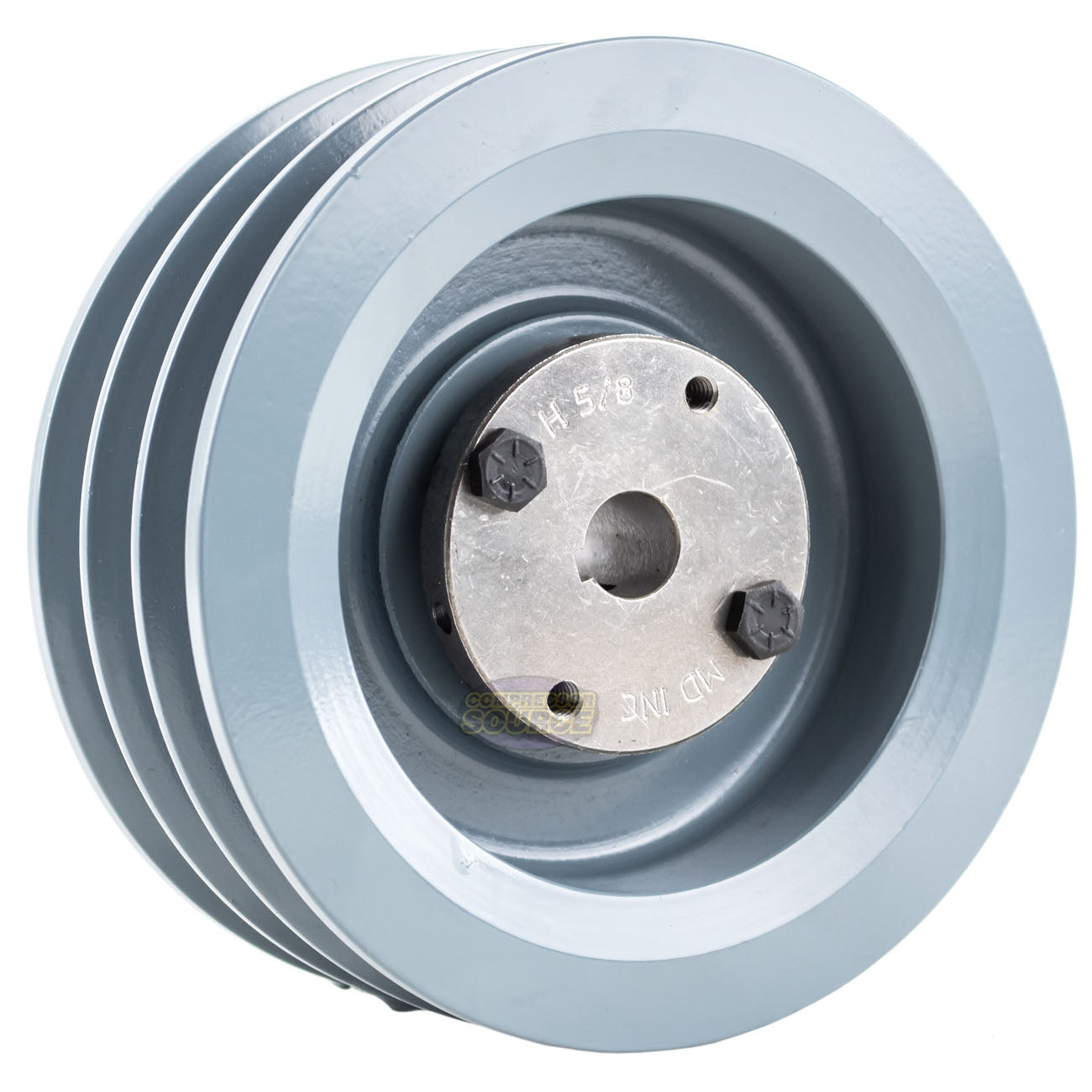 6" Triple Groove Pulley fits B Section V-Belt 5L with 5/8" Sheave Bushing 3BK62H