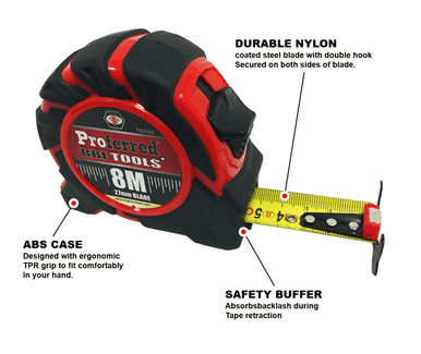 8 M-27 mm Blade Proferred Tape Measure