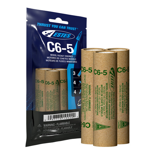 Estes Engines Standard Single Stage (18 mm), C6-5