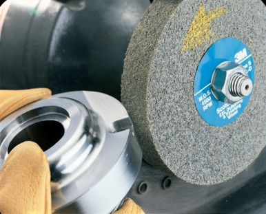3M Scotch-Brite EXL Deburring Wheels, 8 X 1/2 X 3, Fine, 4,500 rpm, Silicon Carbide, 1 EA, #7000046065