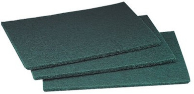 3M Scotch-Brite General Purpose Scouring Pad, Synthetic Fiber, Green, 20/BX, #7100053715