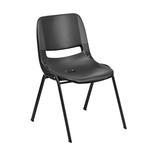 Flash Furniture Hercules 18" Stack Chair, Black