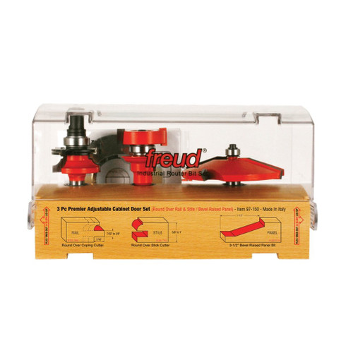 Freud 3-Piece Premier Adjustable Cabinet Bit Set