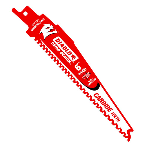 Diablo Demo Demon Carbide Reciprocating Blade, 6"