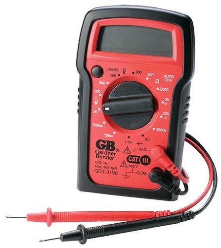 Gardner Bender Digital Multimeter 4-Function, 14-Range