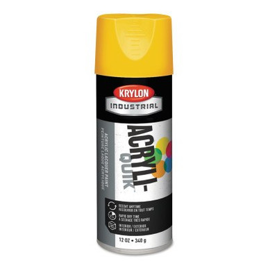 Krylon Industrial ACRYLI-QUIK? Acrylic Lacquer Paint, 12 oz, Flat White, 6 CN/CA, #K01502A07