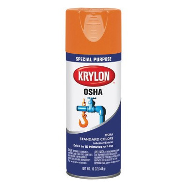Krylon Industrial OSHA Paints, 12 oz Aerosol Can, Safety Orange, 6 CN/CA, #K02410777