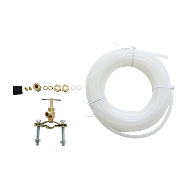 1/4" D X 25' L Ice Maker/Water Line Installation Kit W Saddle Valve
