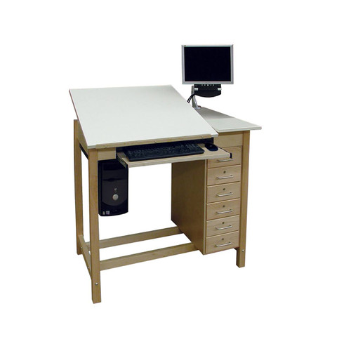 Hann CAD Drafting & Drawing Table with 6 Drawers
