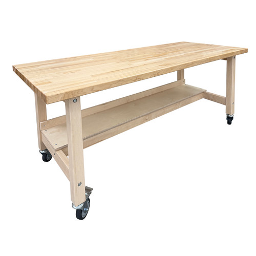 Hann Project/STEM Assembly Table 72"W x 30"D x 31"H, Maple Top, Casters
