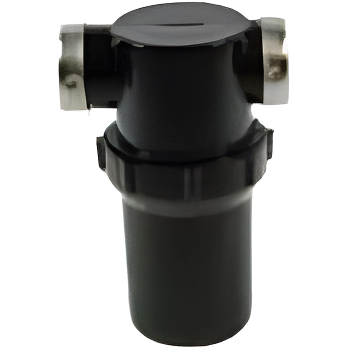 Hypro 3350-0046A 1/2" Black Poly Line Strainer - 50 Mesh
