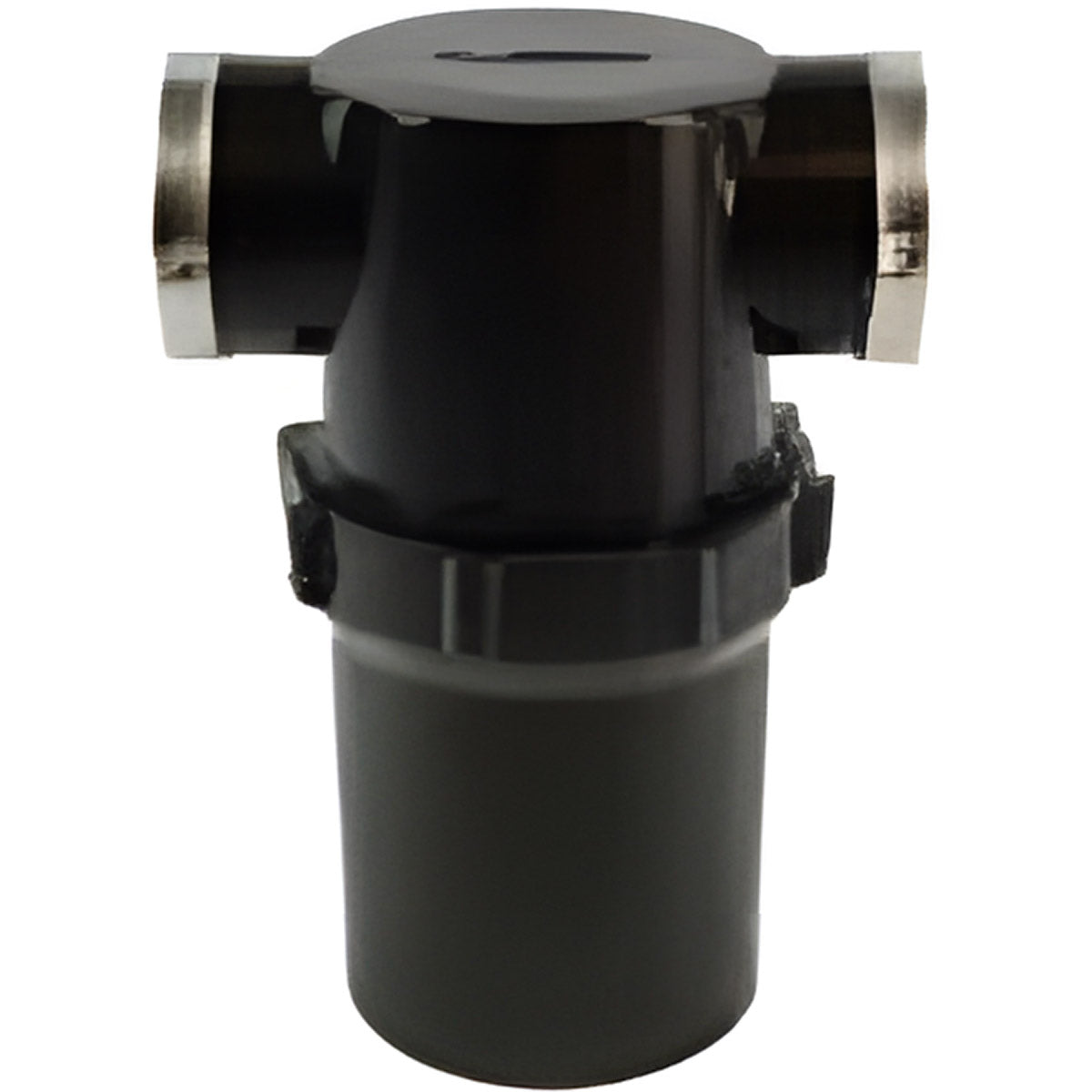 Hypro 3350-0072A 1-1/4" Black Poly Line Strainer - 50 Mesh