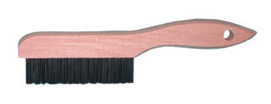 Magnolia Brush Shoe Handle Wire Scratch Brushes, 10", 4X16 Rows, Carbon Steel Wire, Wood Handle, 12/CTN, #4S