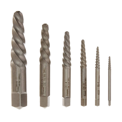 Irwin Spiral Screw Extractors, 6-Piece Set