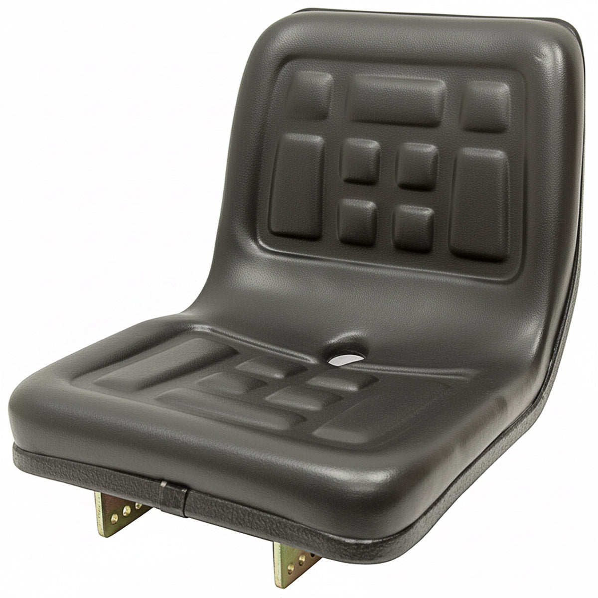TISCO Universal Seat for Compact Tractors - Flip Type Brackets, Black Vinyl