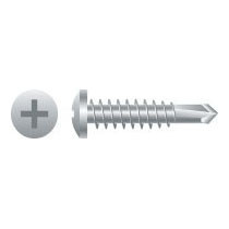 #8-18 x 1-1/2" 410 Stainless Steel Phillips Pan Head, Passivated & Waxed Self-Drilling Screws, #2 (4000/Bulk Pkg)