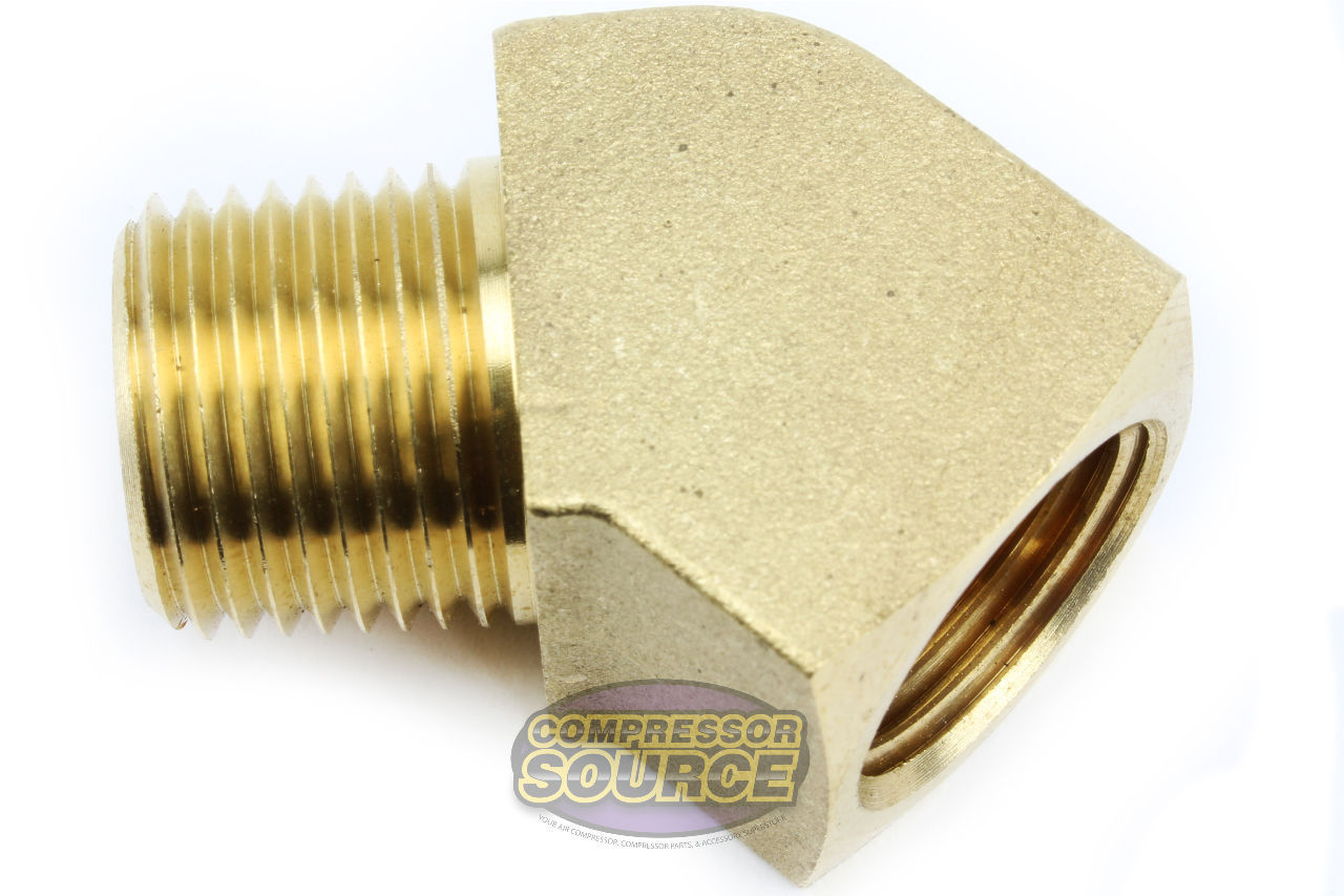 45° Degree Street Elbow Fitting 1/4" NPT Brass RapidAir 50130