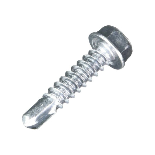 Hillman Hex Washer Head Self Drilling Sheet Metal Screws, 12, 1"