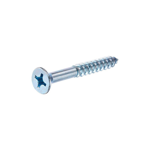 Hillman Phillips Flat Head Wood Screws Zinc-plated Steel, 12, 1"