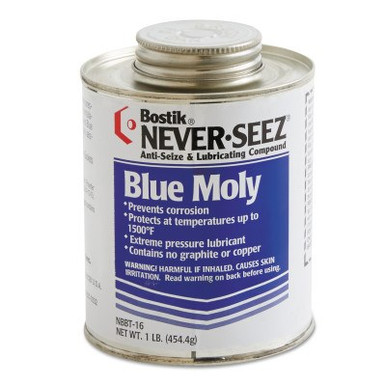 Never-Seez Blue Moly Compounds, 16 oz Brush Top Can, 1 CAN, #30801134